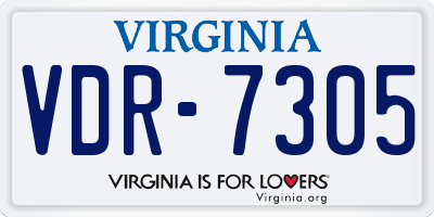 VA license plate VDR7305