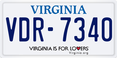 VA license plate VDR7340