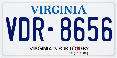 VA license plate VDR8656