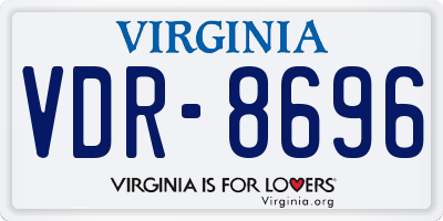 VA license plate VDR8696