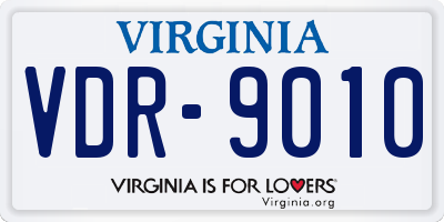 VA license plate VDR9010