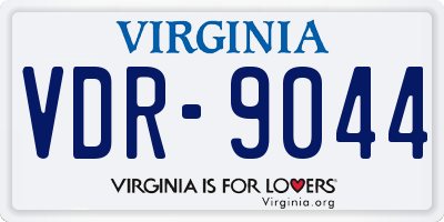 VA license plate VDR9044
