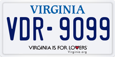 VA license plate VDR9099