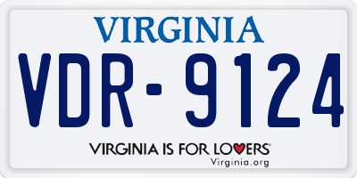 VA license plate VDR9124