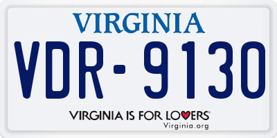 VA license plate VDR9130