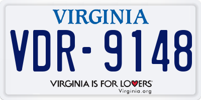 VA license plate VDR9148