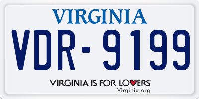 VA license plate VDR9199