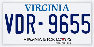 VA license plate VDR9655