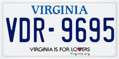 VA license plate VDR9695