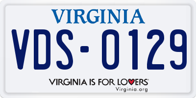 VA license plate VDS0129