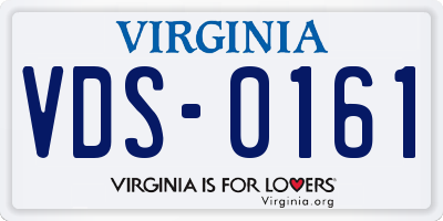 VA license plate VDS0161