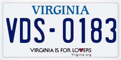 VA license plate VDS0183