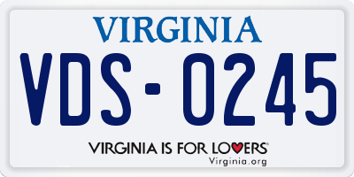 VA license plate VDS0245