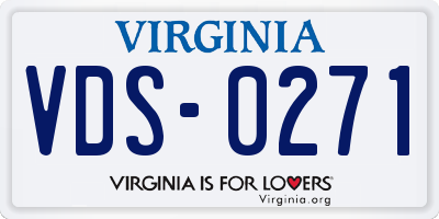 VA license plate VDS0271
