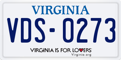 VA license plate VDS0273