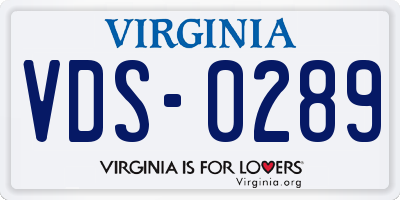 VA license plate VDS0289