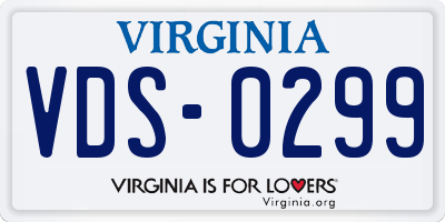 VA license plate VDS0299