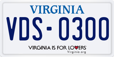 VA license plate VDS0300