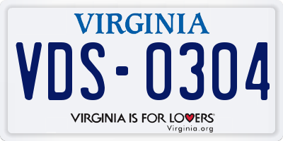 VA license plate VDS0304