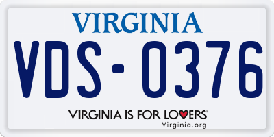 VA license plate VDS0376
