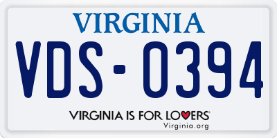 VA license plate VDS0394