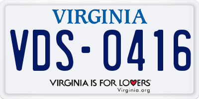 VA license plate VDS0416