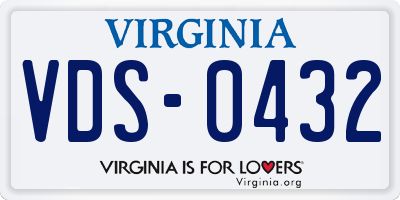 VA license plate VDS0432