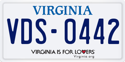 VA license plate VDS0442