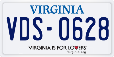 VA license plate VDS0628