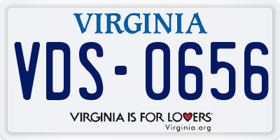 VA license plate VDS0656