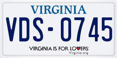 VA license plate VDS0745