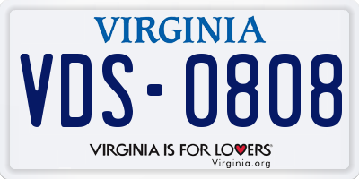 VA license plate VDS0808