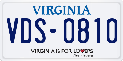 VA license plate VDS0810