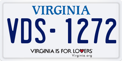 VA license plate VDS1272