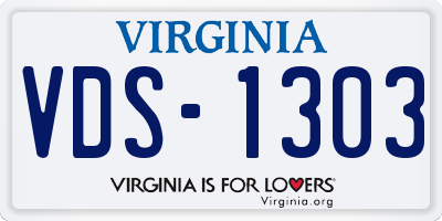 VA license plate VDS1303