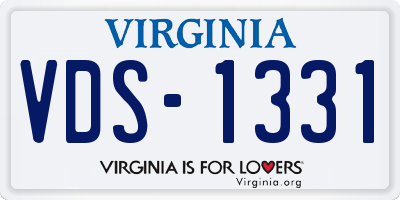 VA license plate VDS1331