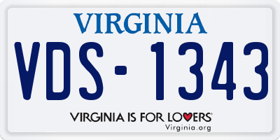 VA license plate VDS1343