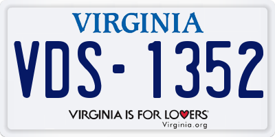 VA license plate VDS1352