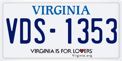 VA license plate VDS1353