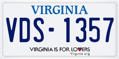 VA license plate VDS1357