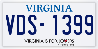 VA license plate VDS1399