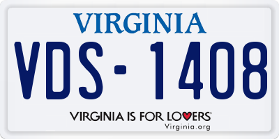 VA license plate VDS1408