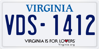 VA license plate VDS1412