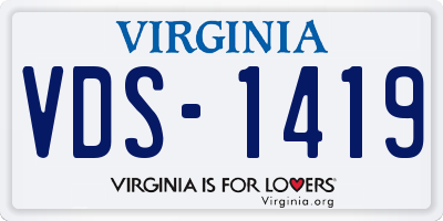 VA license plate VDS1419