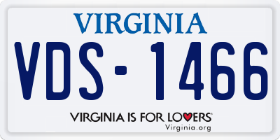 VA license plate VDS1466