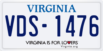 VA license plate VDS1476