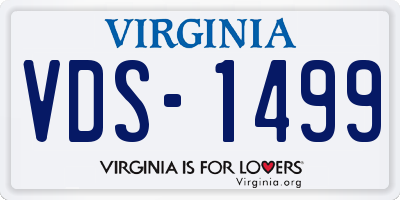 VA license plate VDS1499
