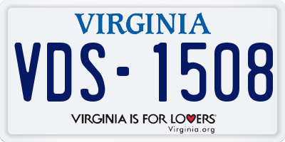 VA license plate VDS1508