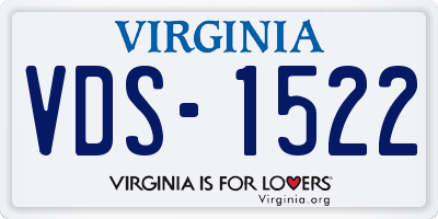 VA license plate VDS1522