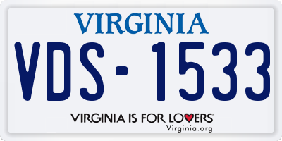 VA license plate VDS1533